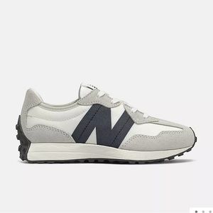 New Balance 327 big kids size 5 silver birch and black. Never worn.